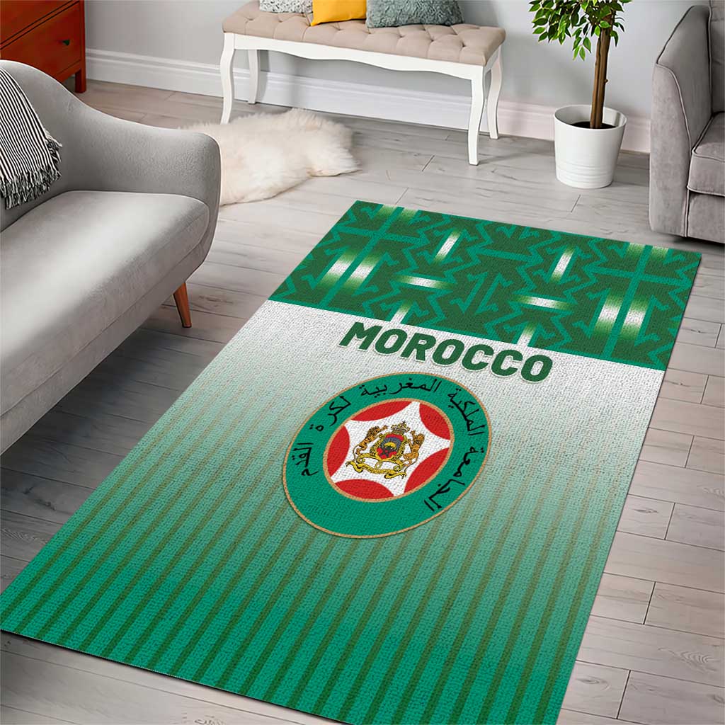 Morocco Football Area Rug 1994 Retro Green Version - African Pride