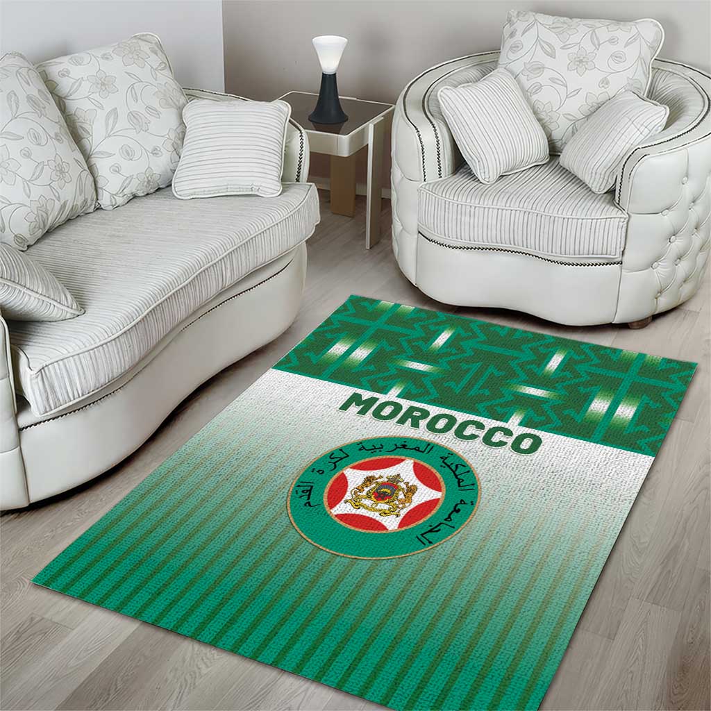 Morocco Football Area Rug 1994 Retro Green Version - African Pride