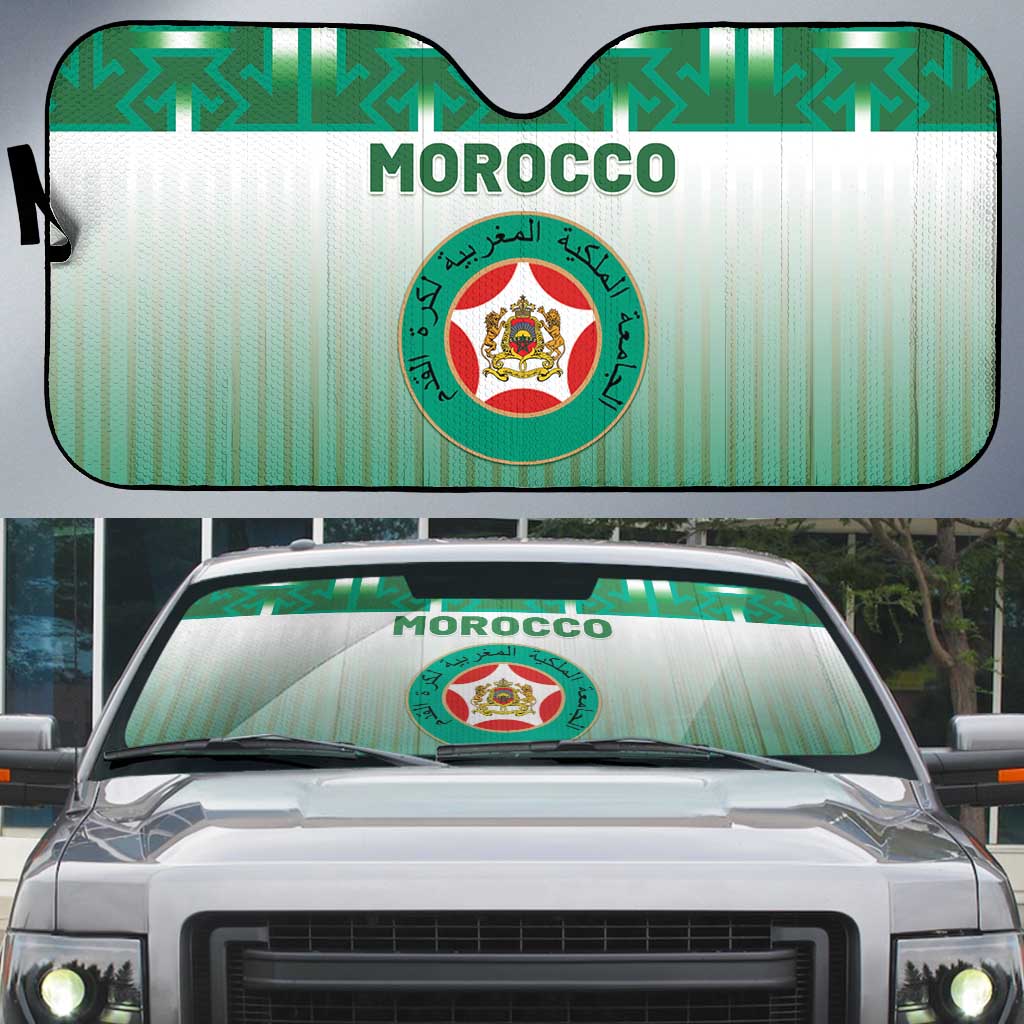 Morocco Football Auto Sun Shade 1994 Retro Green Version - African Pride
