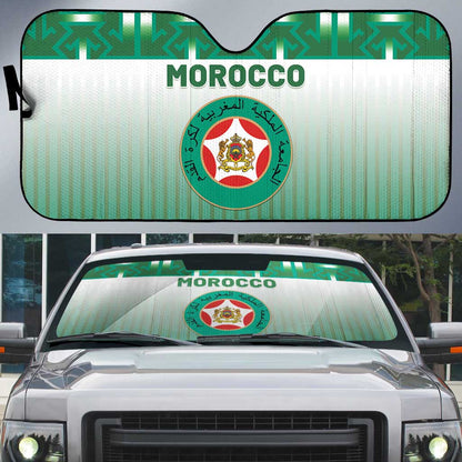 Morocco Football Auto Sun Shade 1994 Retro Green Version - African Pride