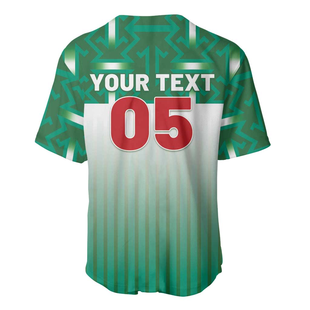 Custom Morocco Football Baseball Jersey 1994 Retro Green Version LT05