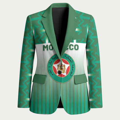 Custom Morocco Football Blazer 1994 Retro Green Version - African Pride