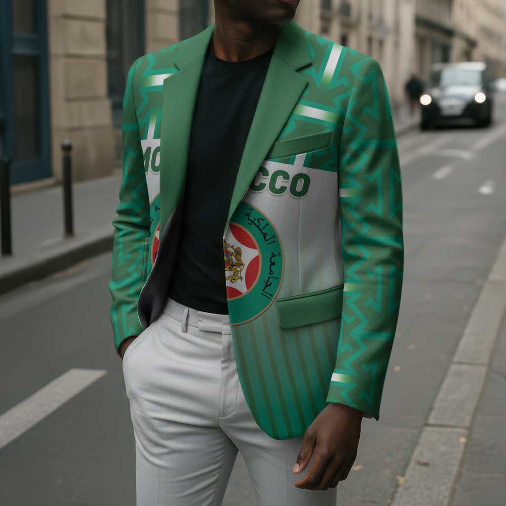 Custom Morocco Football Blazer 1994 Retro Green Version - African Pride