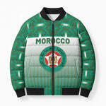 Custom Morocco Football Bomber Puffer Jacket 1994 Retro Green Version - African Pride