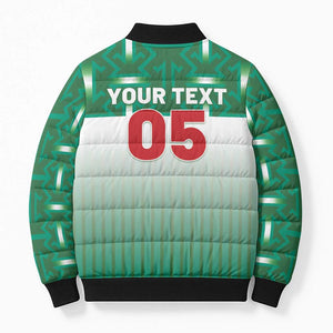 Custom Morocco Football Bomber Puffer Jacket 1994 Retro Green Version - African Pride