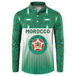 Custom Morocco Football Button Sweatshirt 1994 Retro Green Version