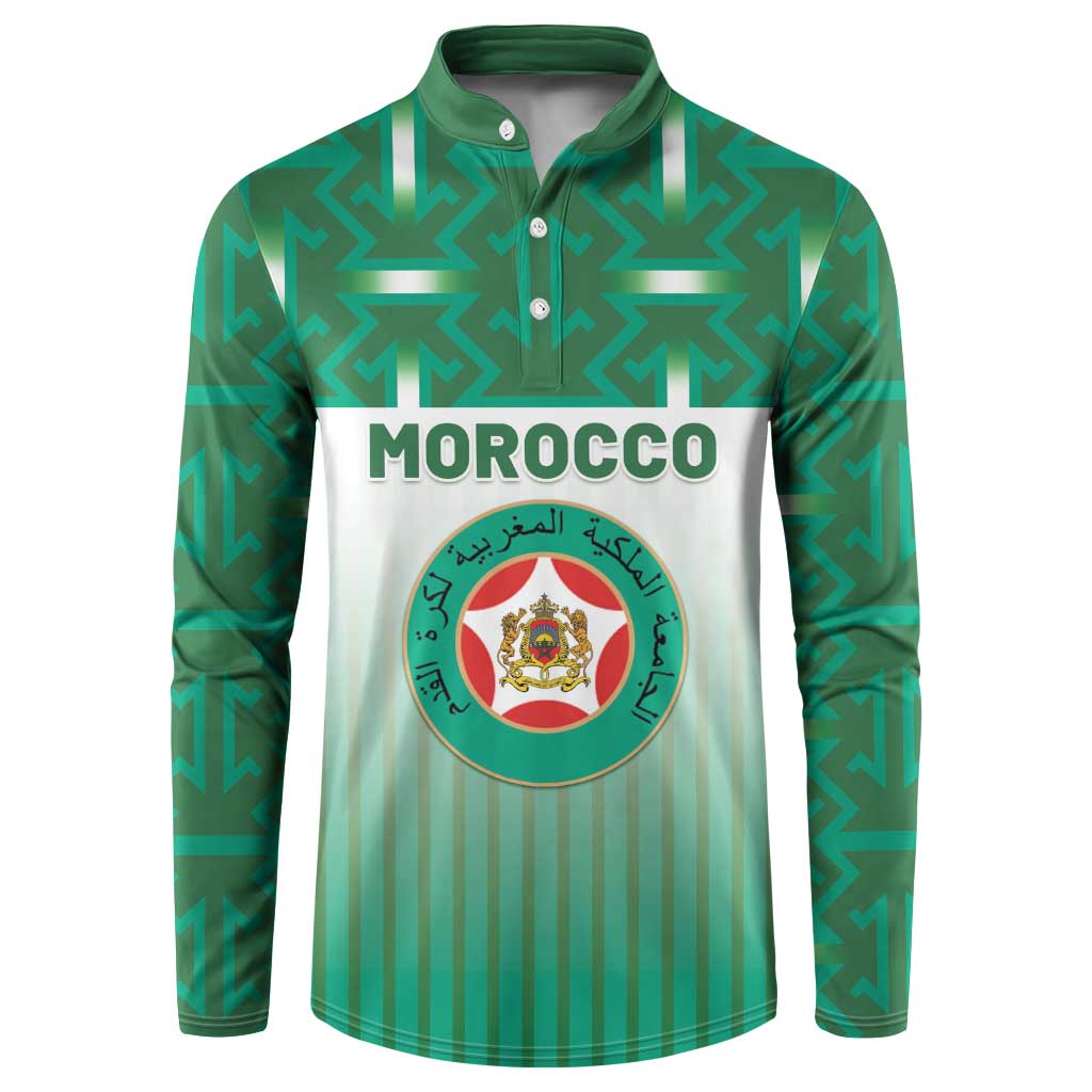 Custom Morocco Football Button Sweatshirt 1994 Retro Green Version