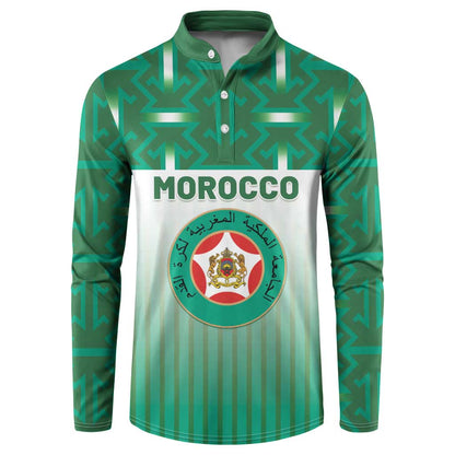 Custom Morocco Football Button Sweatshirt 1994 Retro Green Version