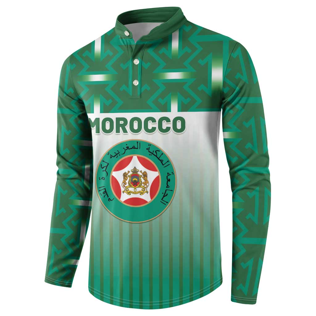 Custom Morocco Football Button Sweatshirt 1994 Retro Green Version