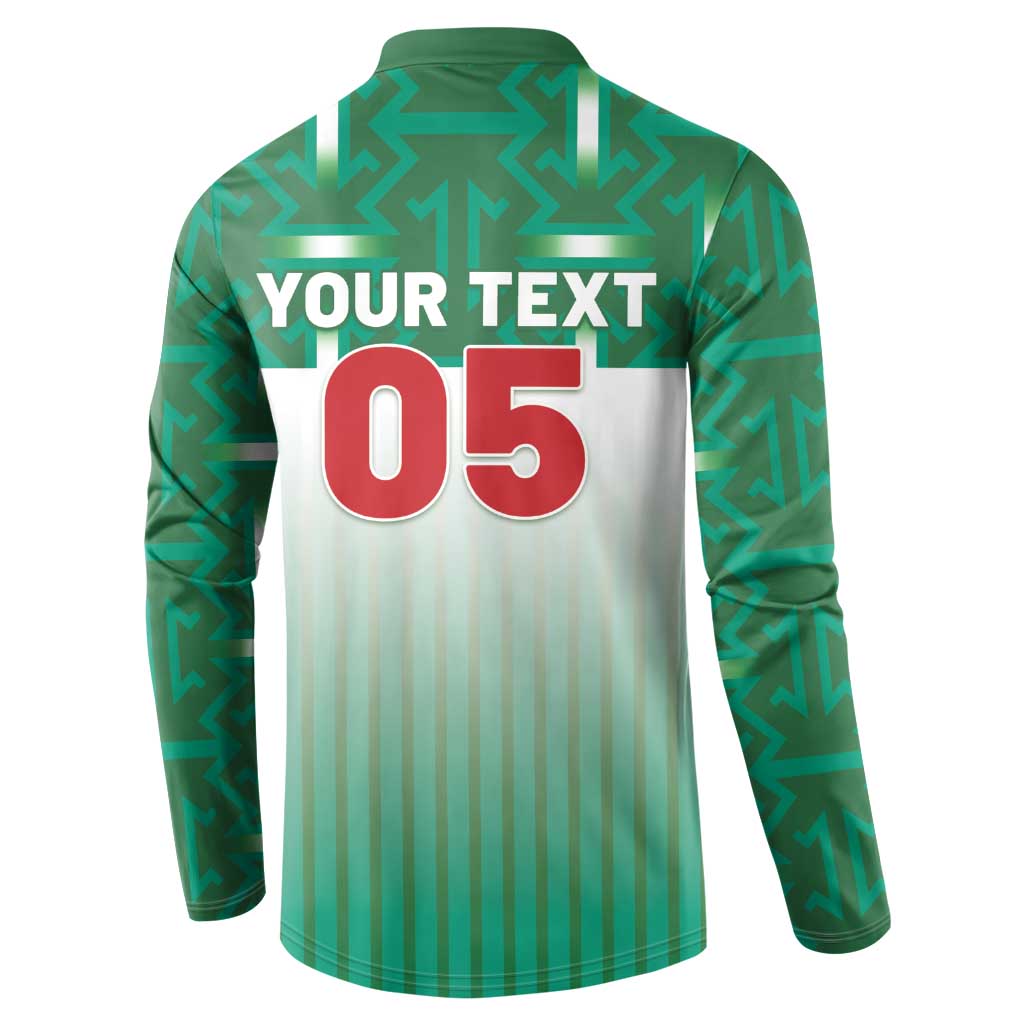 Custom Morocco Football Button Sweatshirt 1994 Retro Green Version