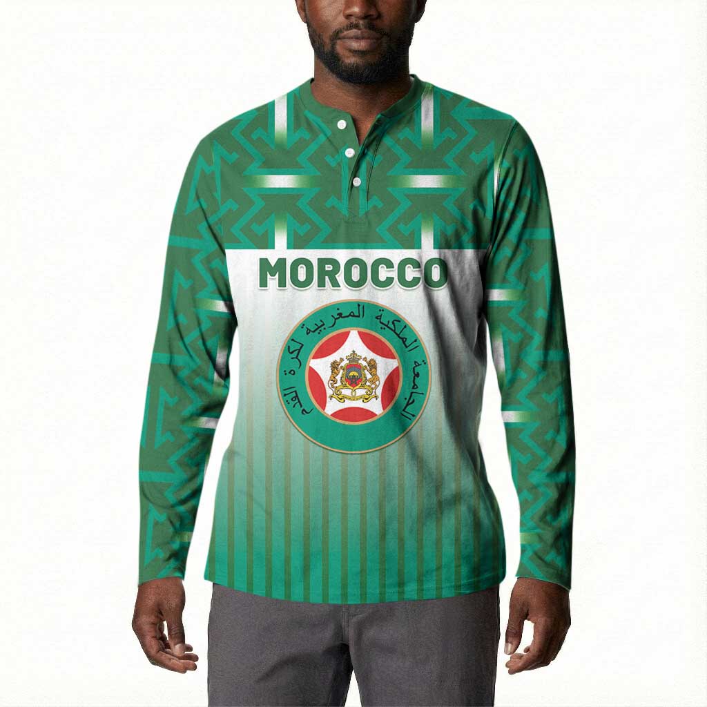 Custom Morocco Football Button Sweatshirt 1994 Retro Green Version