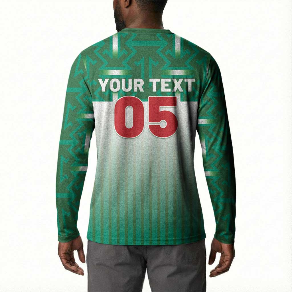 Custom Morocco Football Button Sweatshirt 1994 Retro Green Version