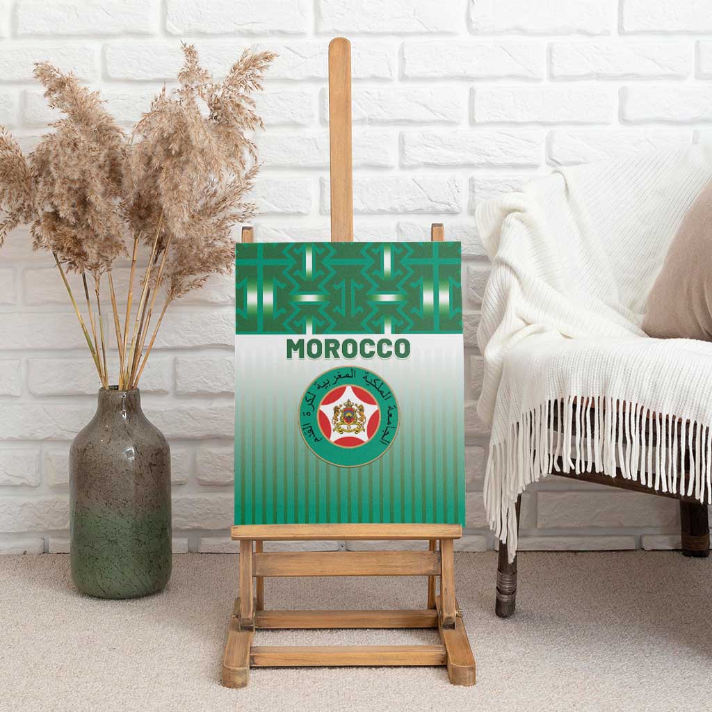 Morocco Football Canvas Wall Art 1994 Retro Green Version - African Pride