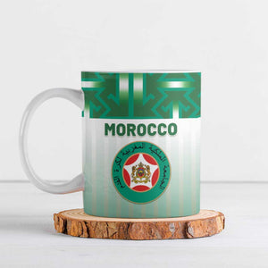 Custom Morocco Football Ceramic Mug 1994 Retro Green Version - African Pride