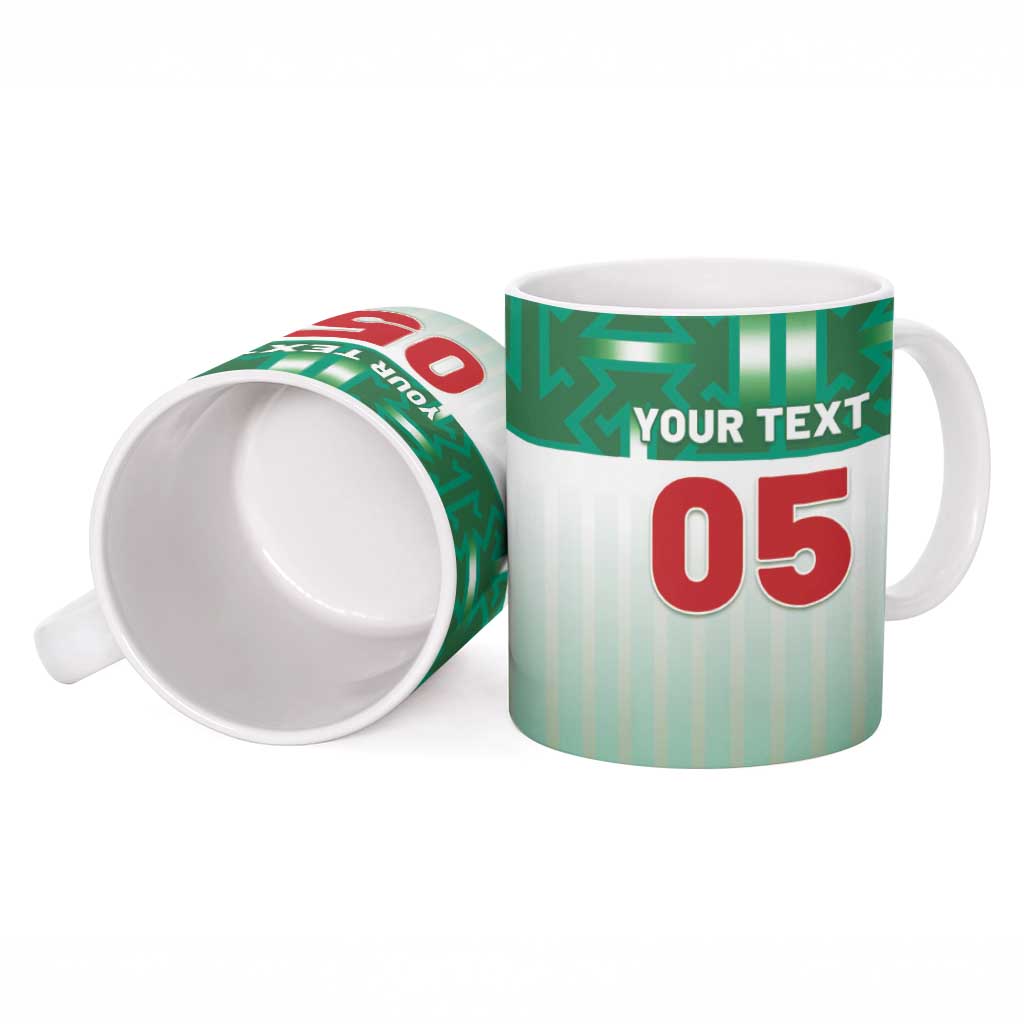 Custom Morocco Football Ceramic Mug 1994 Retro Green Version - African Pride