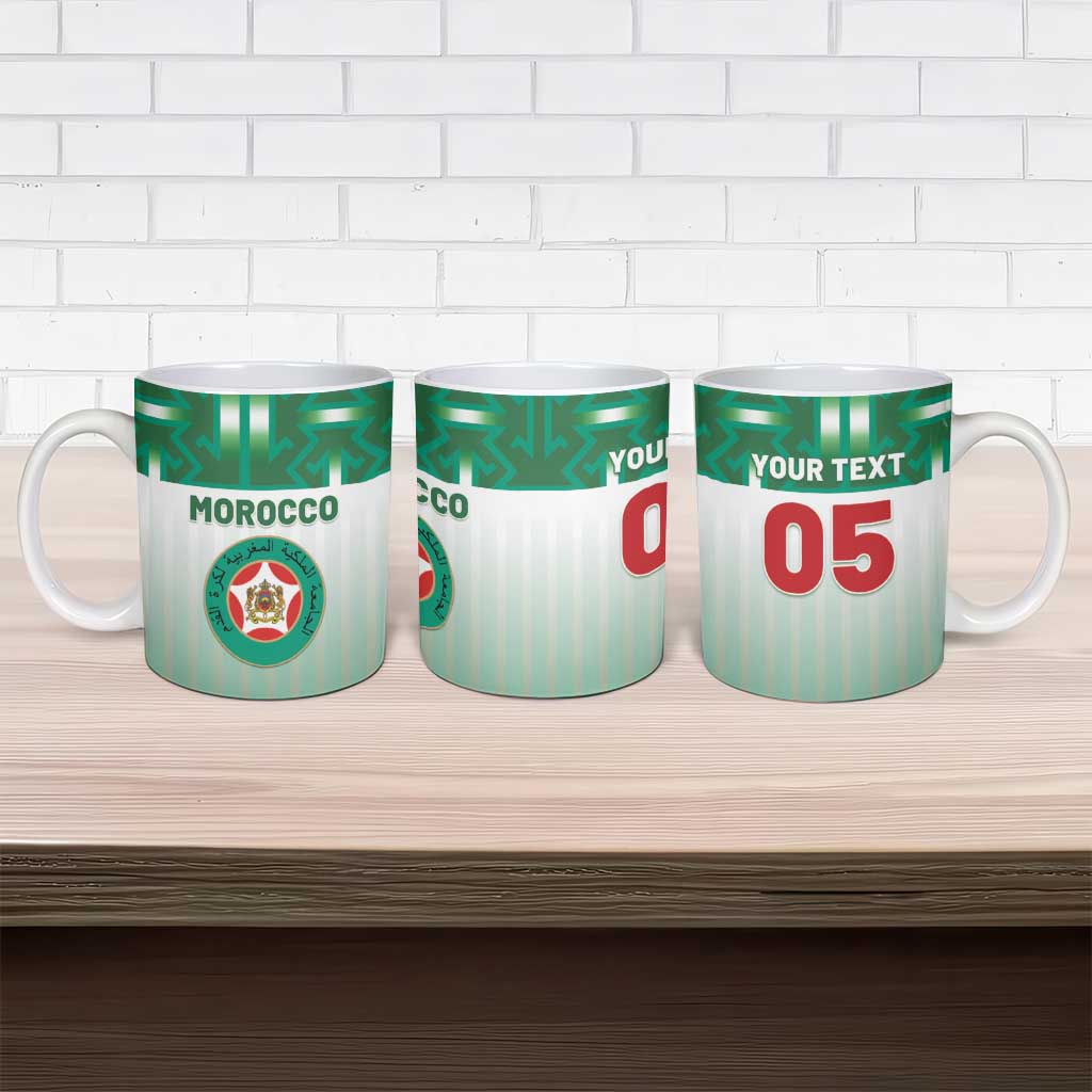 Custom Morocco Football Ceramic Mug 1994 Retro Green Version - African Pride