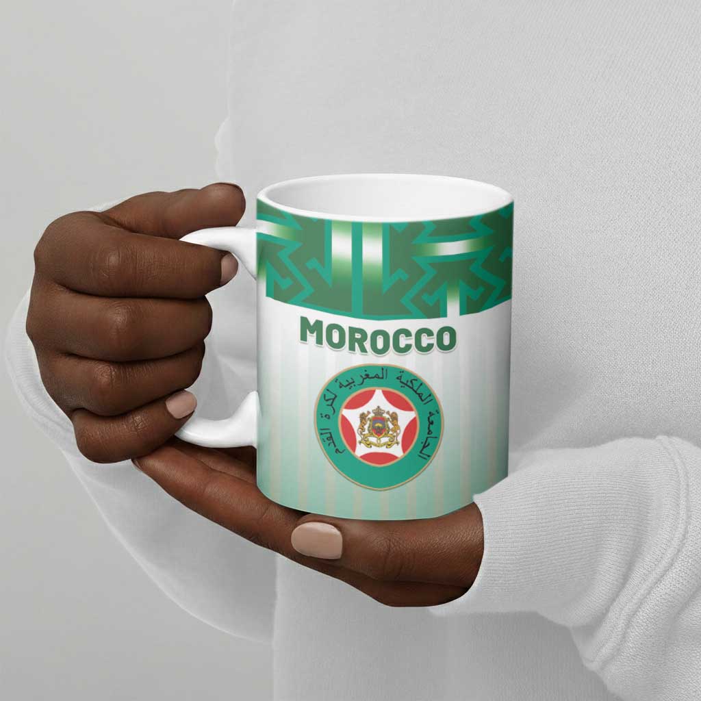 Custom Morocco Football Ceramic Mug 1994 Retro Green Version - African Pride