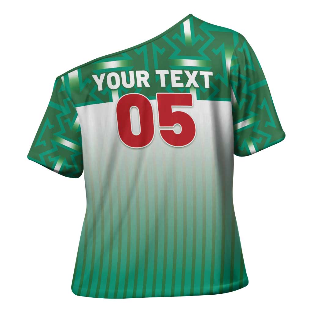 Custom Morocco Football Cross Shoulder Shirt 1994 Retro Green Version - African Pride