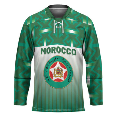 Custom Morocco Football Hockey Jersey 1994 Retro Green Version - African Pride