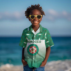 Custom Morocco Football Kid Hawaiian Shirt 1994 Retro Green Version LT05