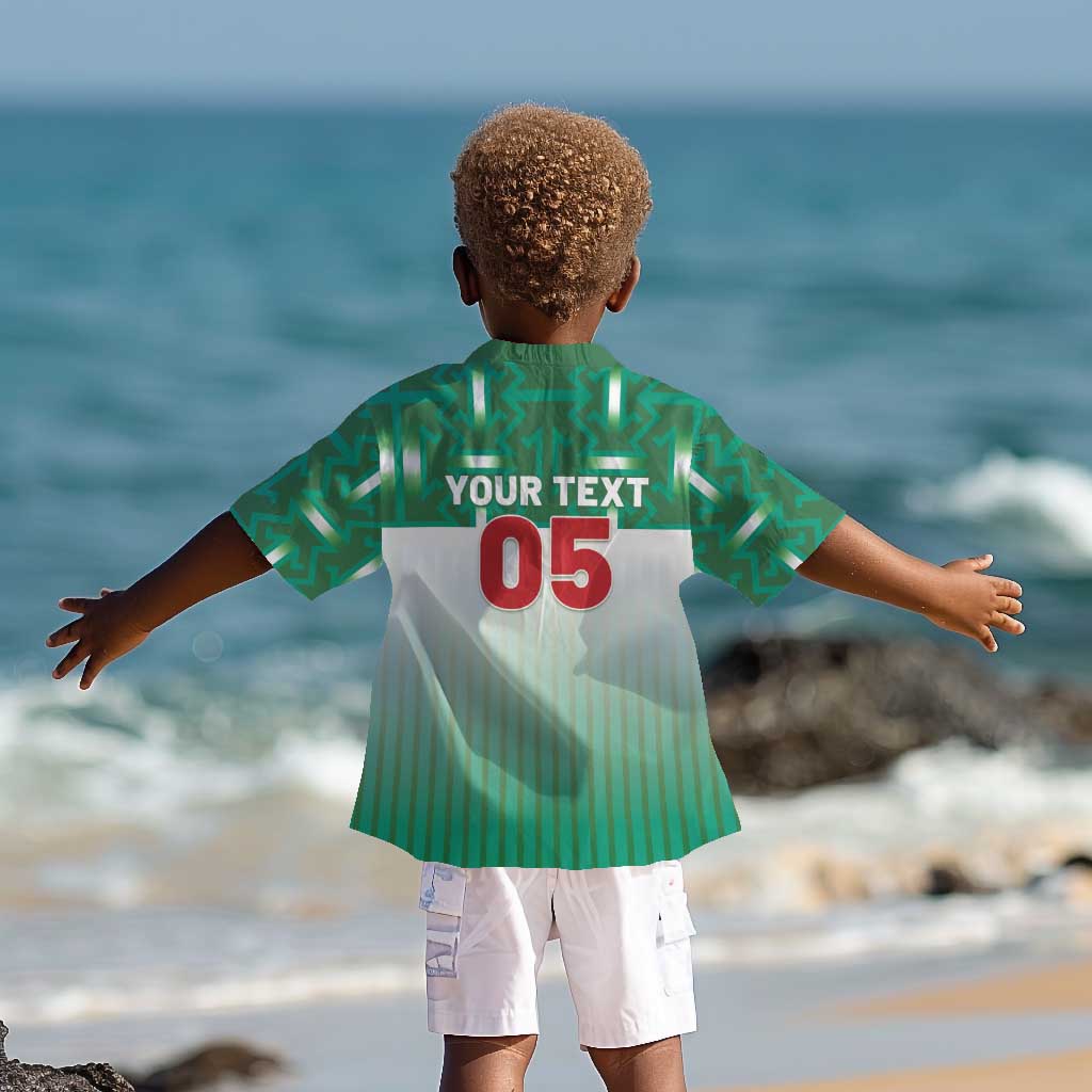 Custom Morocco Football Kid Hawaiian Shirt 1994 Retro Green Version LT05