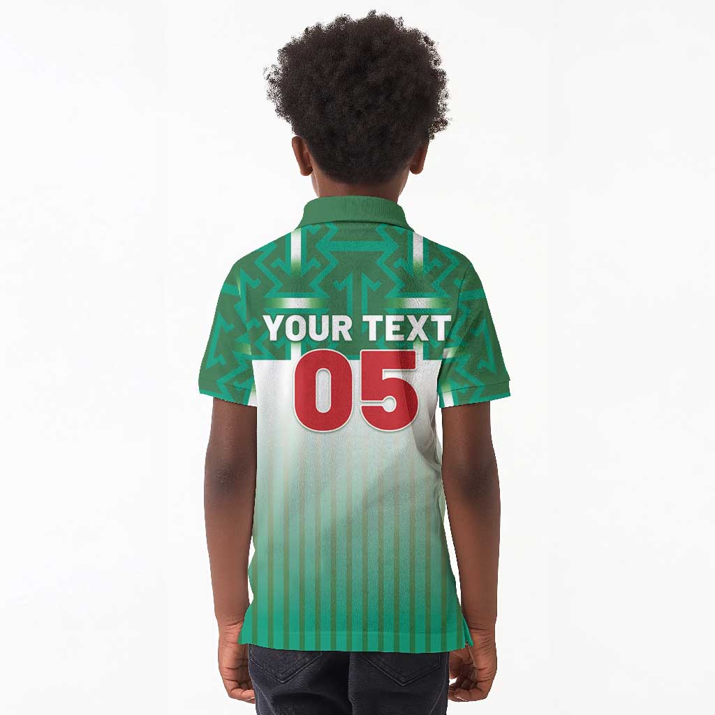Custom Morocco Football Kid Polo Shirt 1994 Retro Green Version LT05