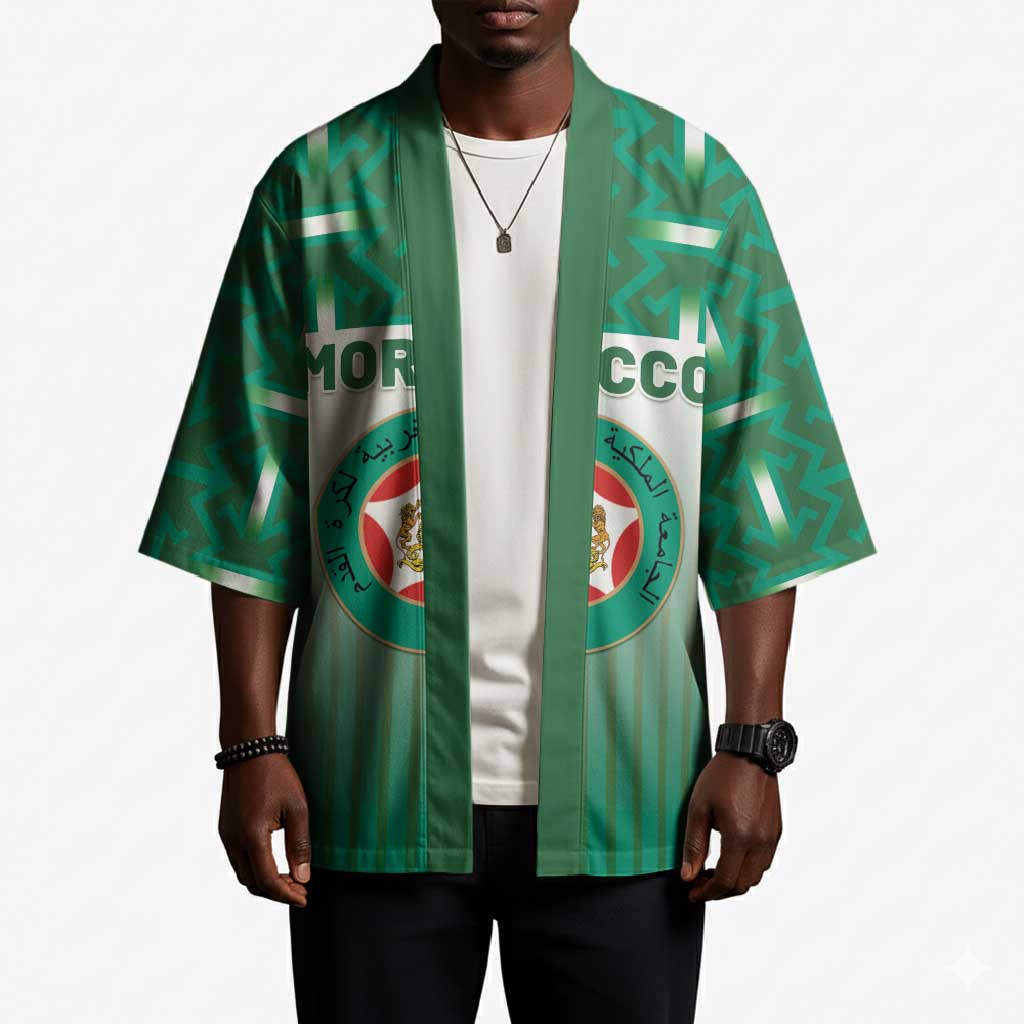 Custom Morocco Football Kimono 1994 Retro Green Version - African Pride