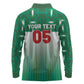 Custom Morocco Football Long Sleeve Polo Shirt 1994 Retro Green Version - African Pride
