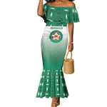Custom Morocco Football Mermaid Dress 1994 Retro Green Version LT05