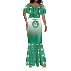 Custom Morocco Football Mermaid Dress 1994 Retro Green Version LT05