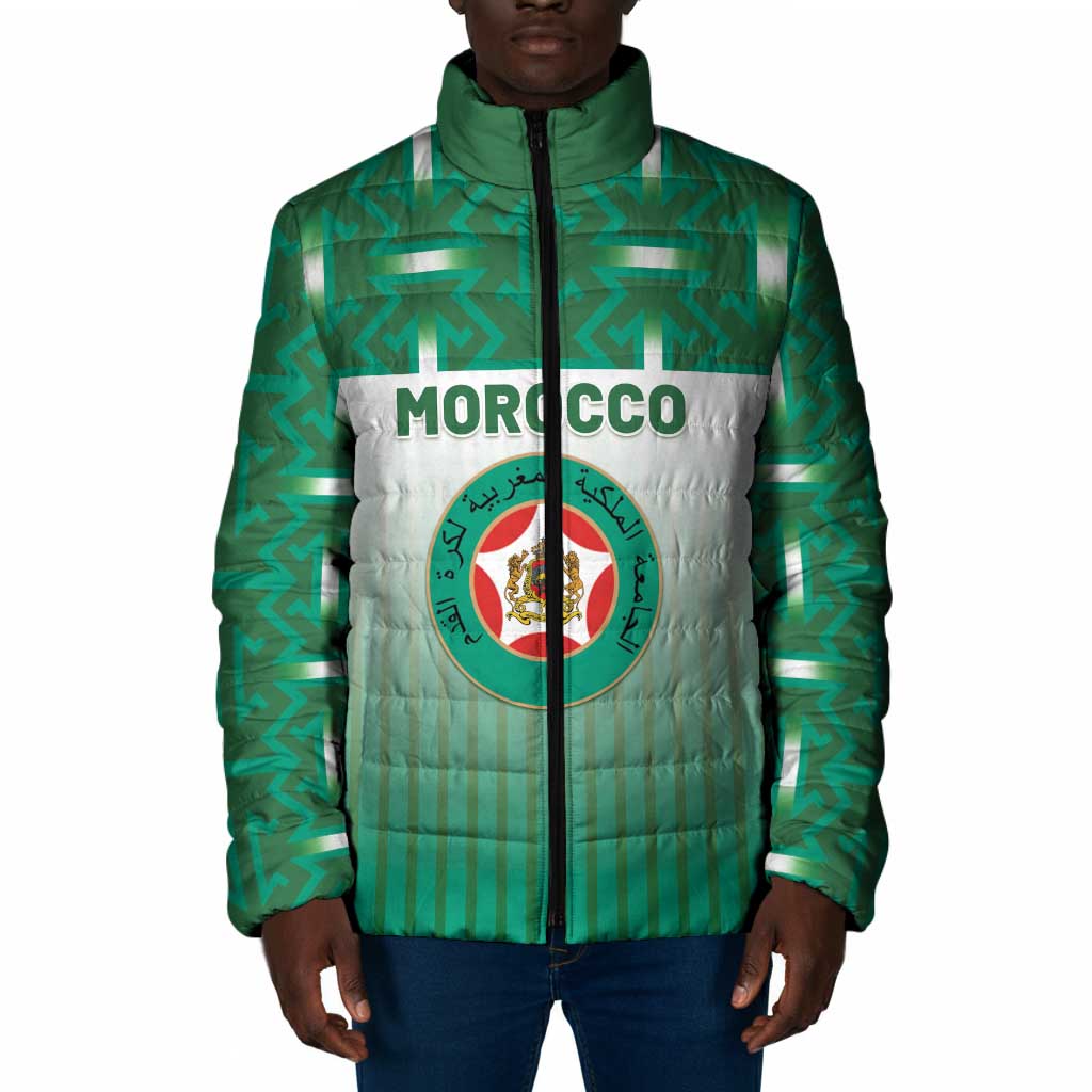 Custom Morocco Football Padded Jacket 1994 Retro Green Version - African Pride
