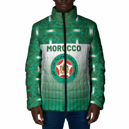 Custom Morocco Football Padded Jacket 1994 Retro Green Version - African Pride