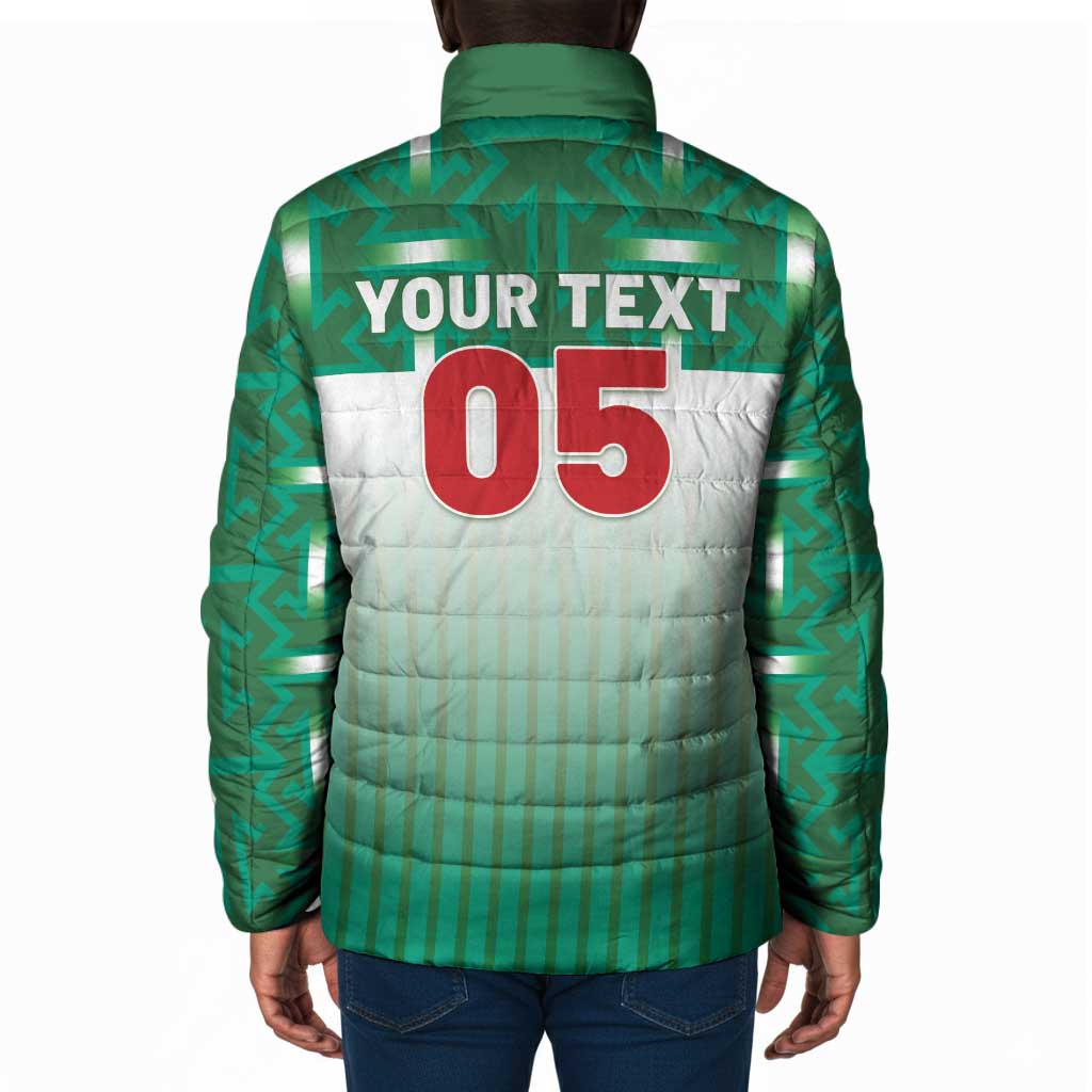 Custom Morocco Football Padded Jacket 1994 Retro Green Version - African Pride