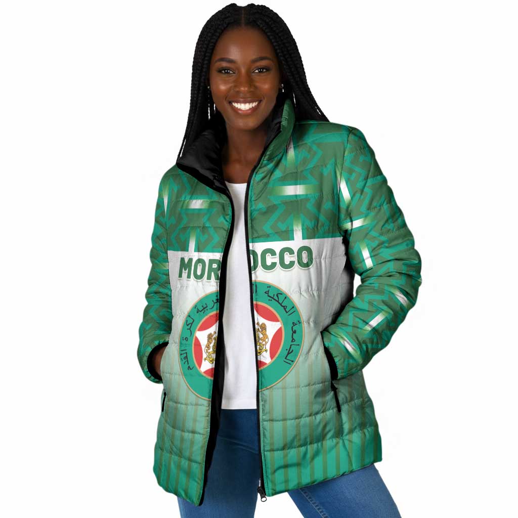 Custom Morocco Football Padded Jacket 1994 Retro Green Version - African Pride