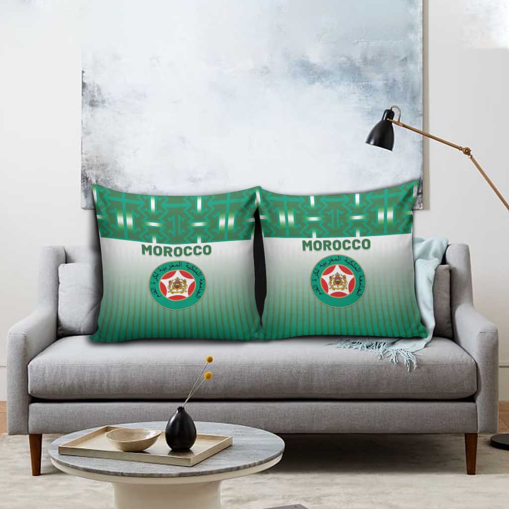 Morocco Football Pillow Cover 1994 Retro Green Version - African Pride