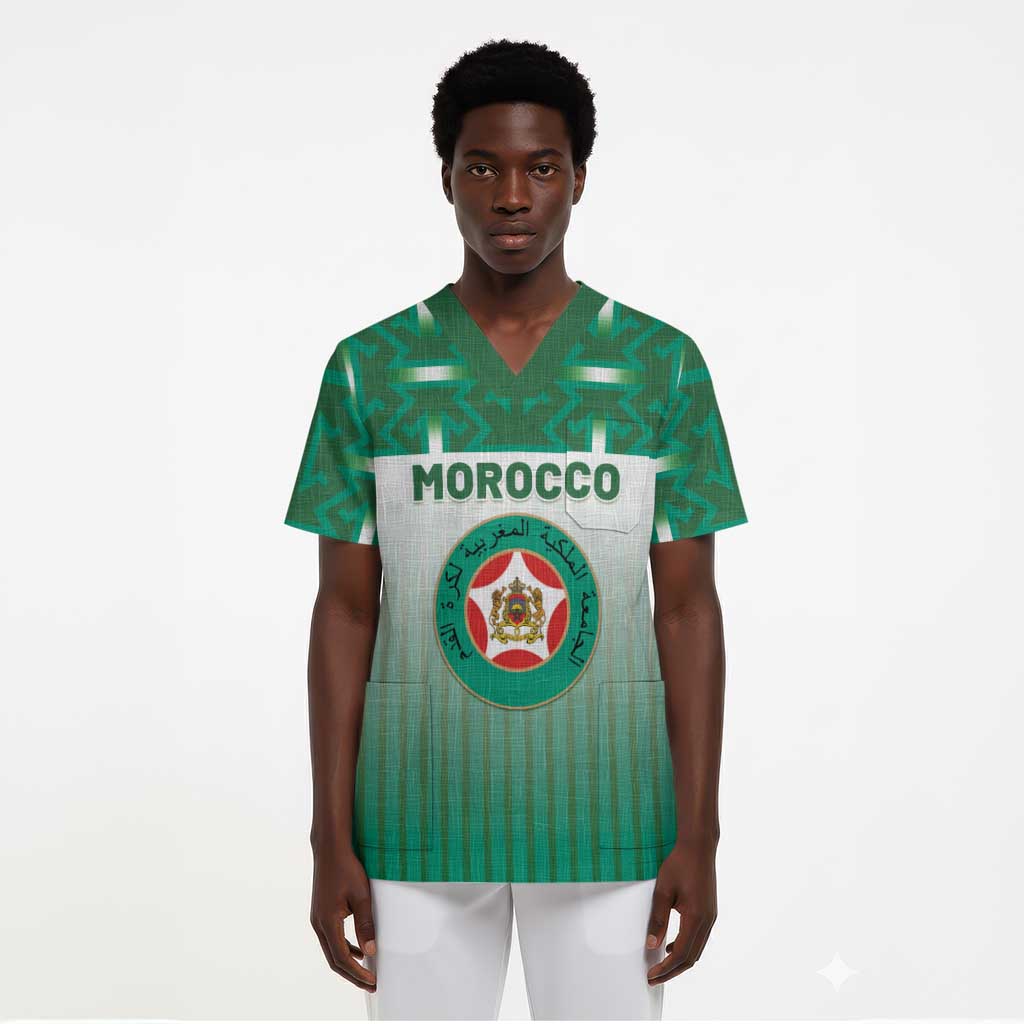 Custom Morocco Football Scrub Top 1994 Retro Green Version - African Pride