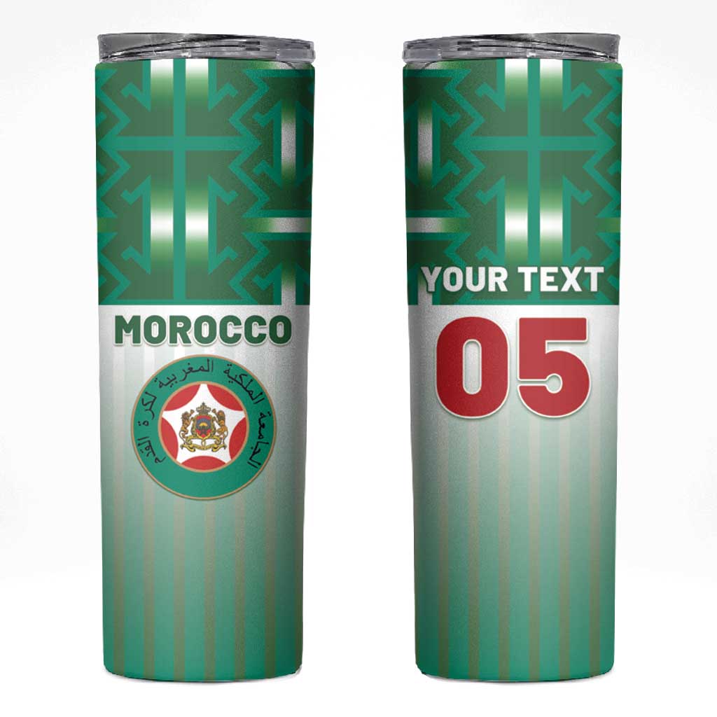 Custom Morocco Football Skinny Tumbler 1994 Retro Green Version - African Pride
