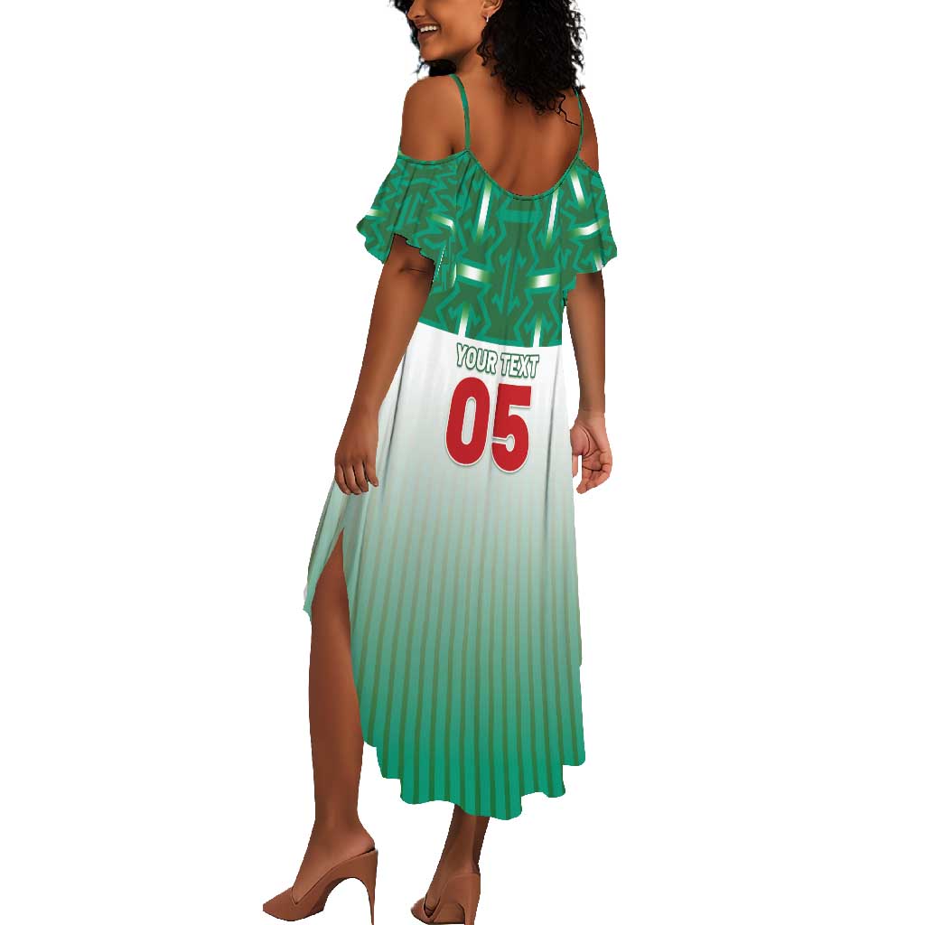 Custom Morocco Football Summer Maxi Dress 1994 Retro Green Version LT05