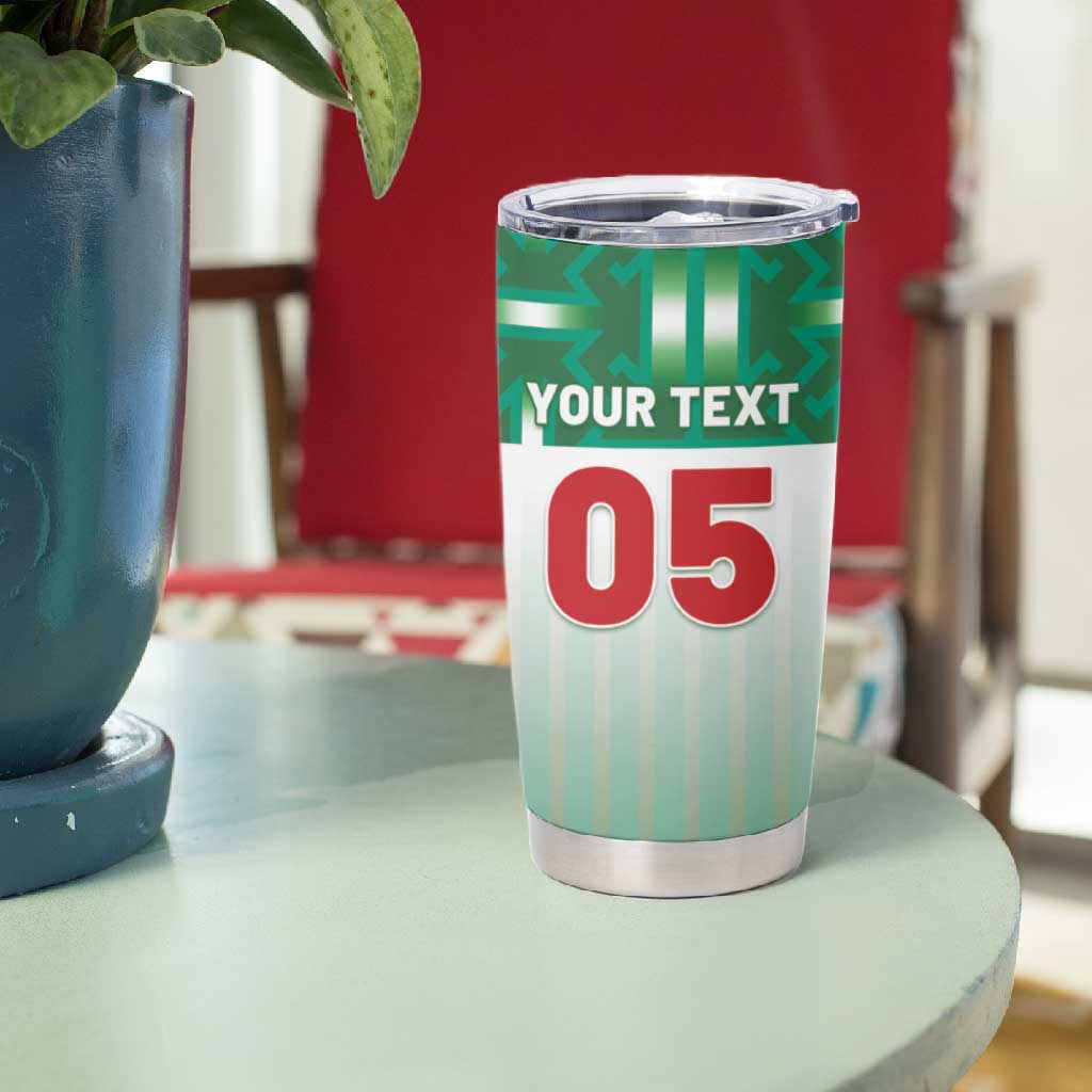 Custom Morocco Football Tumbler Cup 1994 Retro Green Version - African Pride
