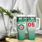 Custom Morocco Football Tumbler With Handle 1994 Retro Green Version - African Pride