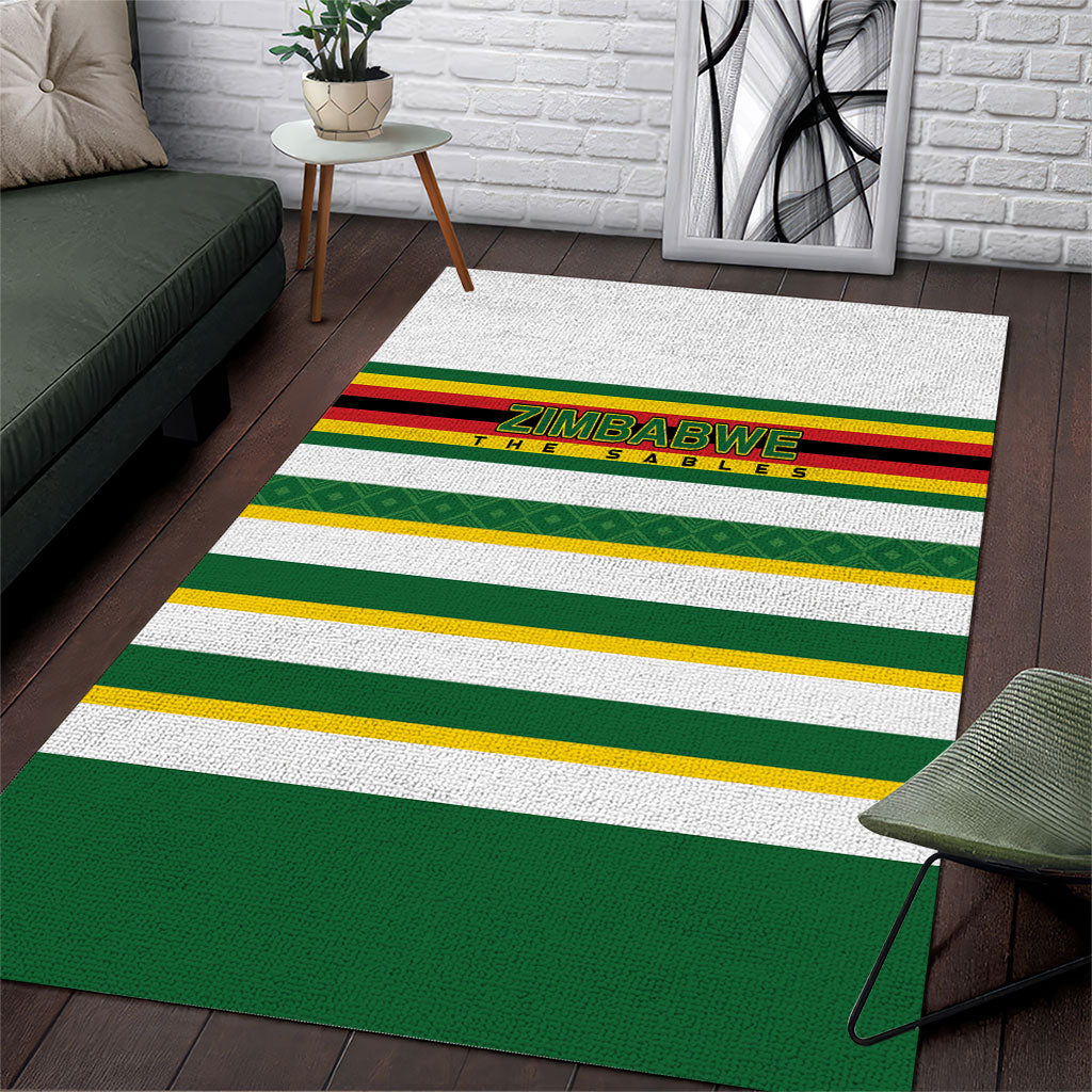 Zimbabwe Rugby Area Rug Sables National Pride