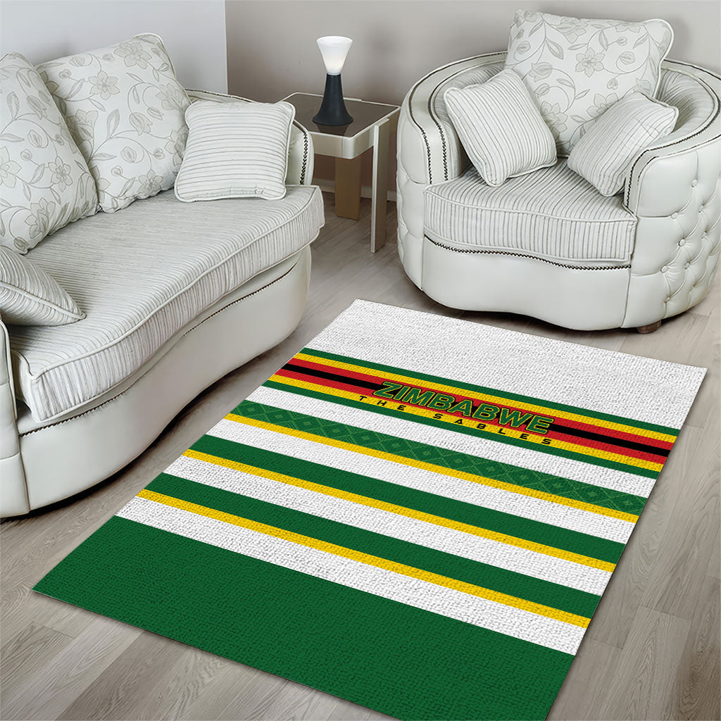 Zimbabwe Rugby Area Rug Sables National Pride