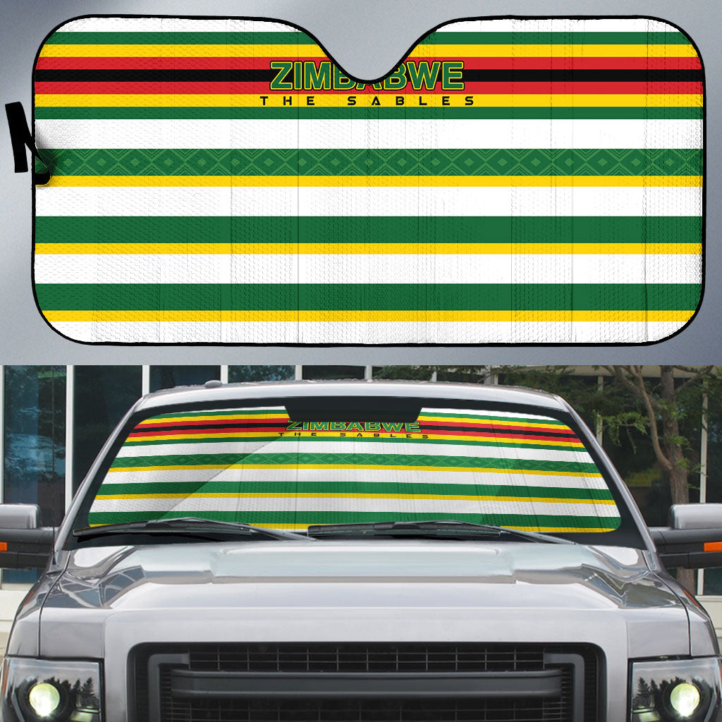 Zimbabwe Rugby Auto Sun Shade Sables National Pride