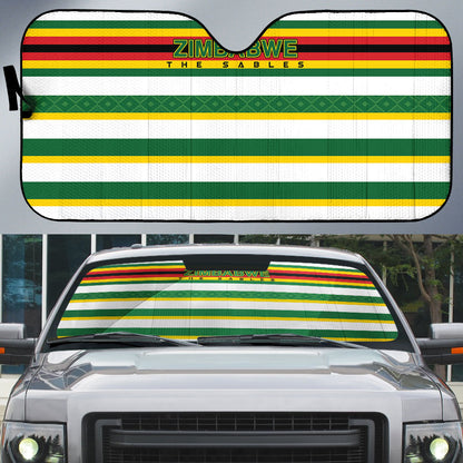 Zimbabwe Rugby Auto Sun Shade Sables National Pride