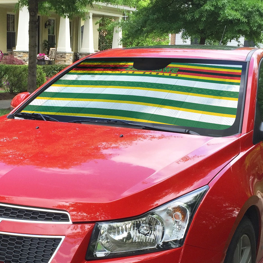 Zimbabwe Rugby Auto Sun Shade Sables National Pride