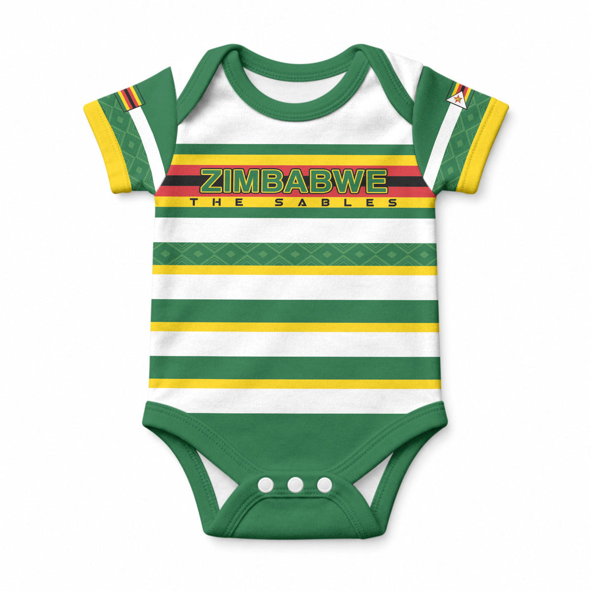 Zimbabwe Rugby Custom Baby Onesie Sables National Pride