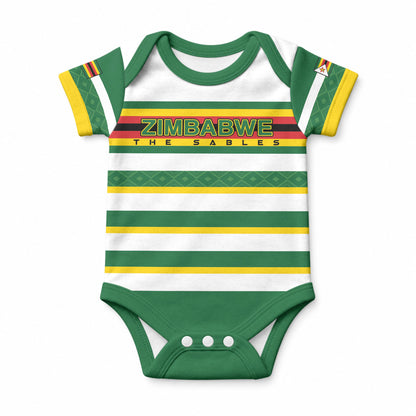 Zimbabwe Rugby Custom Baby Onesie Sables National Pride