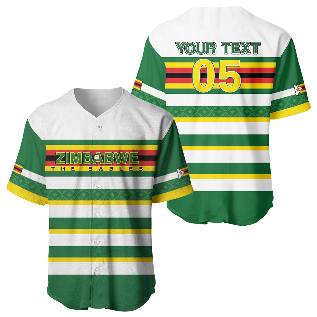 Zimbabwe Rugby Custom Baseball Jersey Sables National Pride