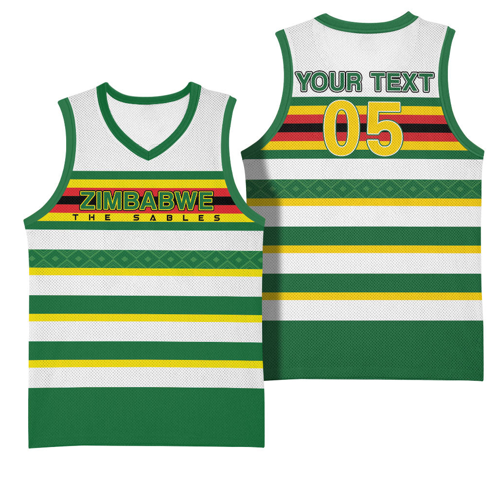 Zimbabwe Rugby Custom Basketball Jersey Sables National Pride