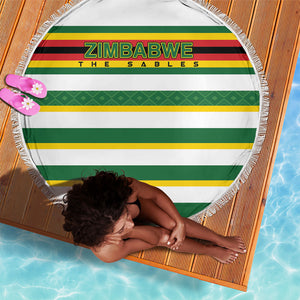 Zimbabwe Rugby Beach Blanket Sables National Pride